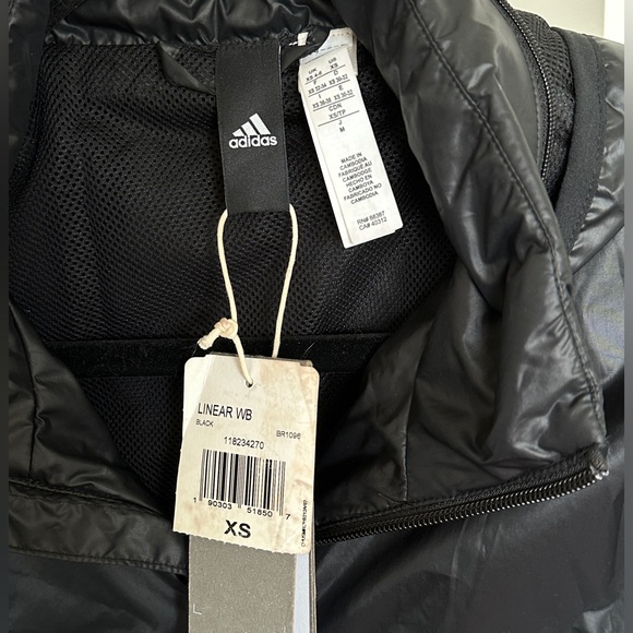 NWT ADIDAS Linear Packable Windbreaker - Picture 6 of 6
